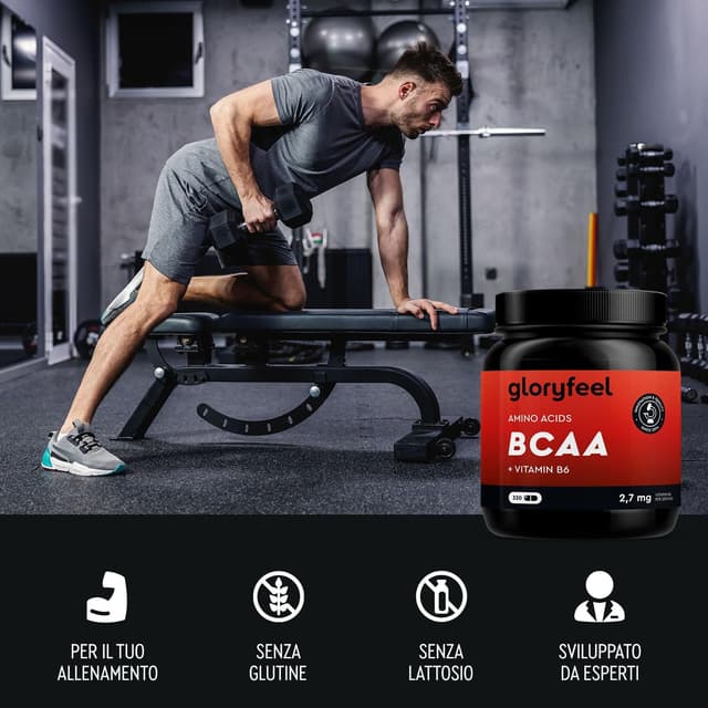 Detalle 2 de Gloryfeel BCAA 2:1:1 2.1.1 con vitamina B6, 330 compresse (vegan)