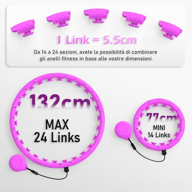 Thumbnail 1 de JLoibao Smart Hula Hoop 24 Collegamenti 132 cm