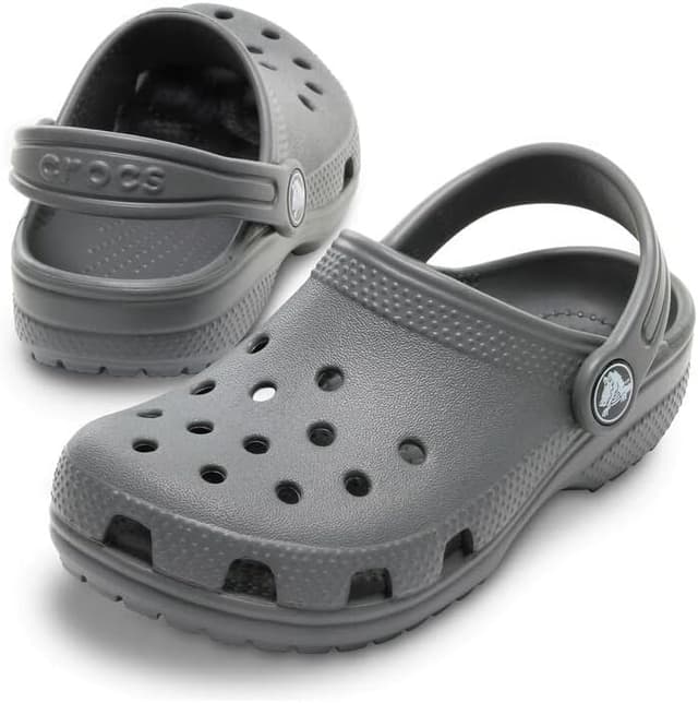 Detalle de Crocs Classic Clog T enfant unisexe en Slate Grey (27/28 EU) : sabots faciles à enfiler
