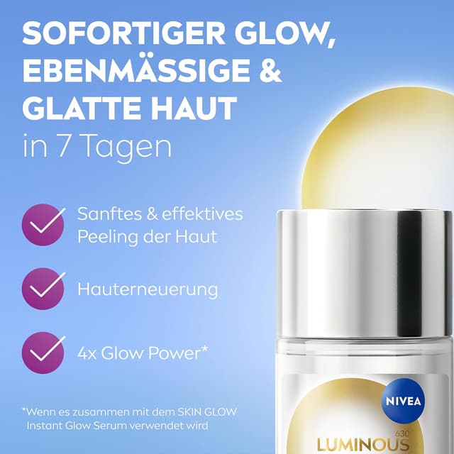 Detalle 2 de NIVEA LUMINOUS630 Liquid Refiner mit 4% AHA