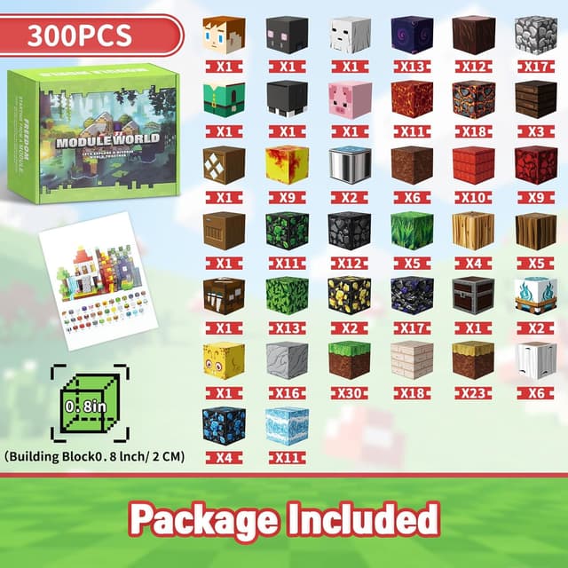 Detalle de Intoypad 300PCS Magnetic Blocks for Kids (0.8in Magnet Cubes) — STEM Building Toys for Ages 3+