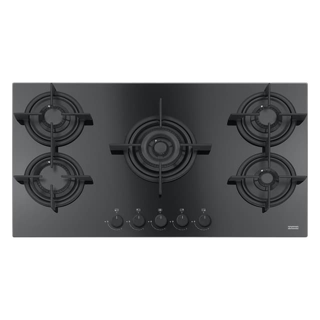 Detalle de Franke FHCR 905 4G placa de gas con 5 quemadores y cristal negro