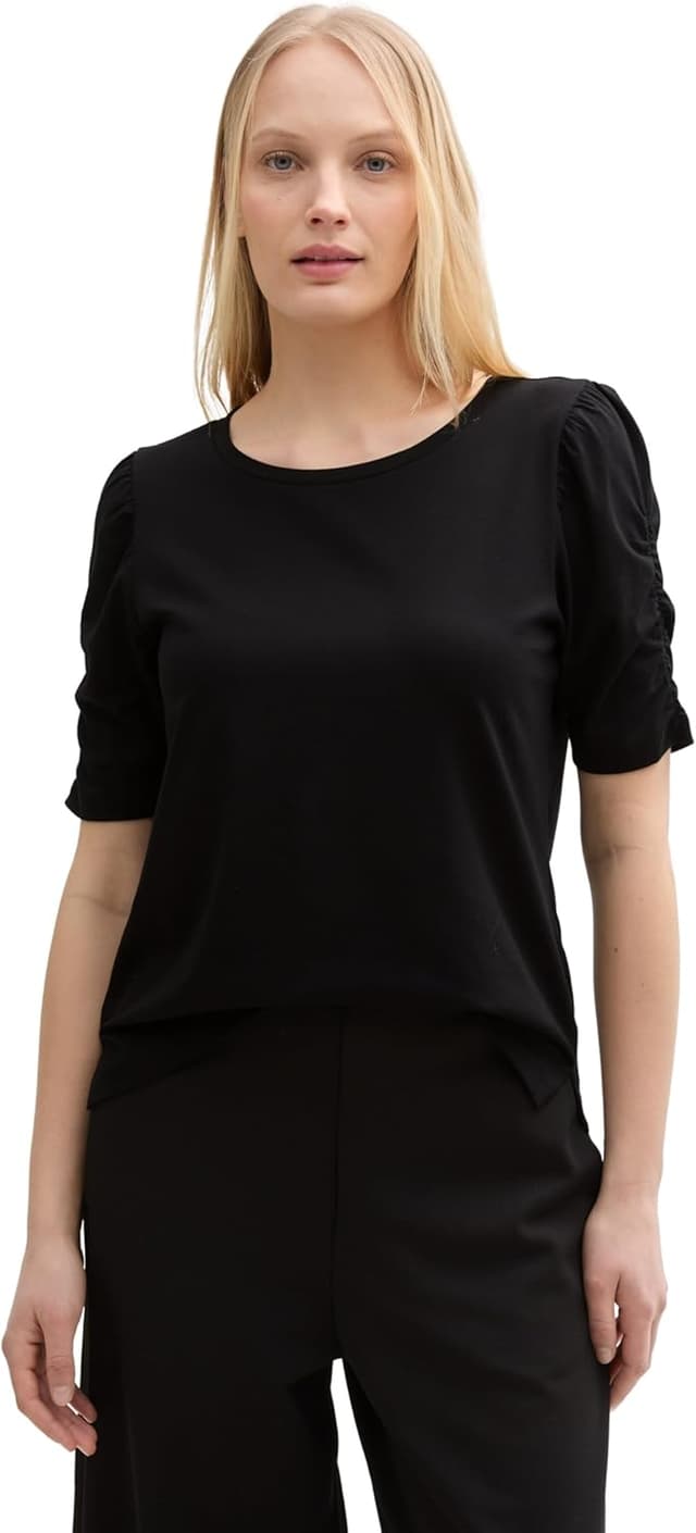 Detalle de TOM TAILOR T-Shirt Donna a maniche corte: comfort quotidiano e vestibilità comoda