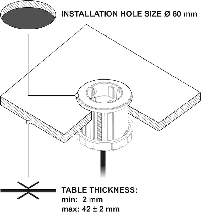 Thumbnail 6 de Electraline 62564 Regleta Base Escritorio