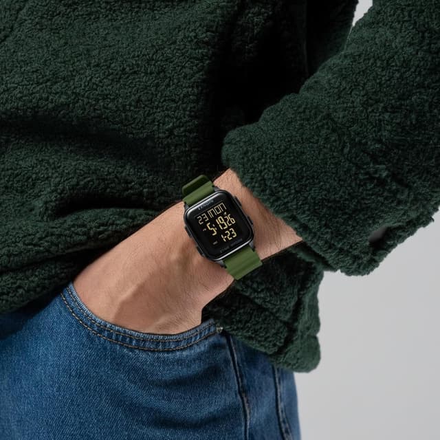 Detalle de LN LENQIN Herren Digitaluhr mit Alarm, Stoppuhr und LED-Hintergrundbeleuchtung (30 m wasserdicht)