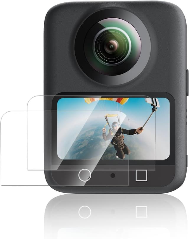 Detalle de TELESIN Displayschutzfolie aus gehärtetem Glas für DJI Osmo 360 (9H, 2,5D, statisch, 99% Transparenz)