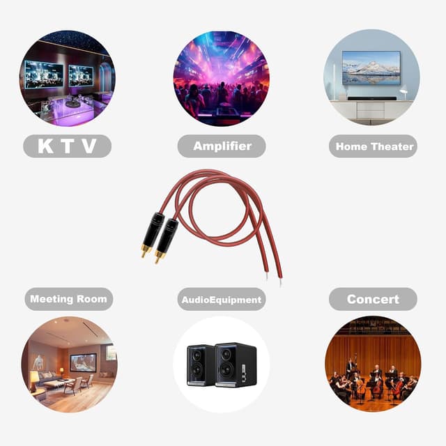 Thumbnail 6 de YARCHONN RCA speaker wire pigtails 1.64 ft