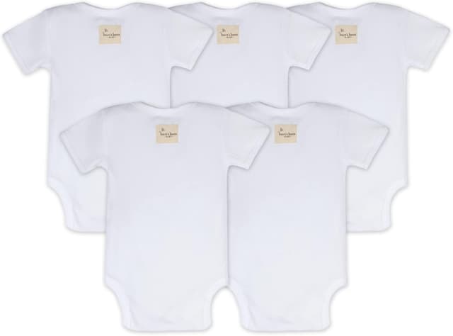 Detalle 2 de Burt's Bees Baby Bodysuits (Short & Long Sleeve) — 5-Pack in 100% Organic Cotton