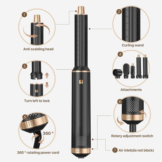 Thumbnail 5 de Sendowtek 5-in-1 Hot Air Styler 1000W hair tool 💇♀