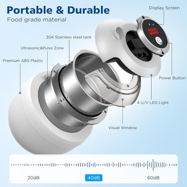 Thumbnail 5 de Aotuda 45kHz Retainer Cleaner 200ML