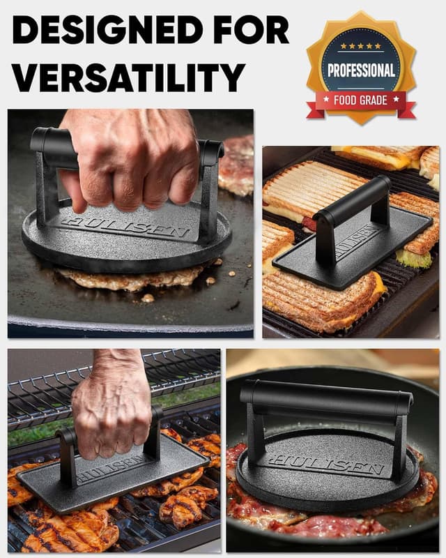Thumbnail 6 de HULISEN Cast Iron Burger Press