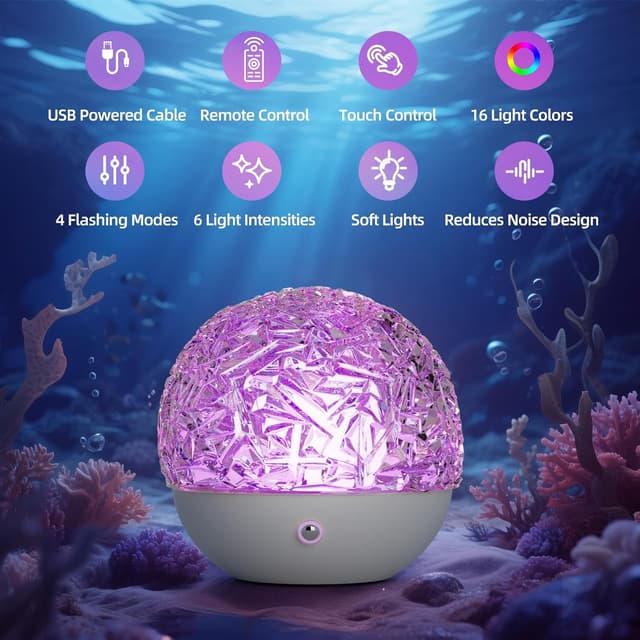 Detalle de Fokky Galaxy Projector Night Light with Remote Control – 16 Ocean Wave Colours