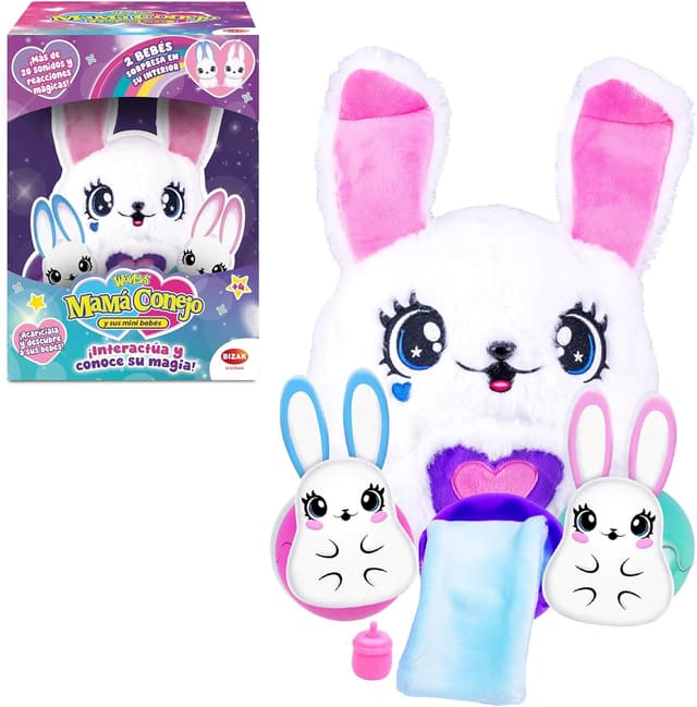 Imagen de Bizak Mamá Conejo interactiva con 3 mini bebés en OfertitasTOP