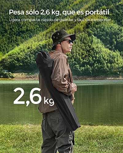 Detalle 2 de SONGMICS GCB08BK: juego de 2 sillas de camping plegables con respaldo alto y apoyabrazos