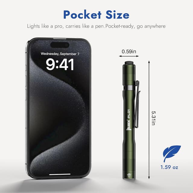 Detalle de WUBEN PL01 Pen Torch review: 650-lumen rechargeable pocket EDC flashlight (IP68)