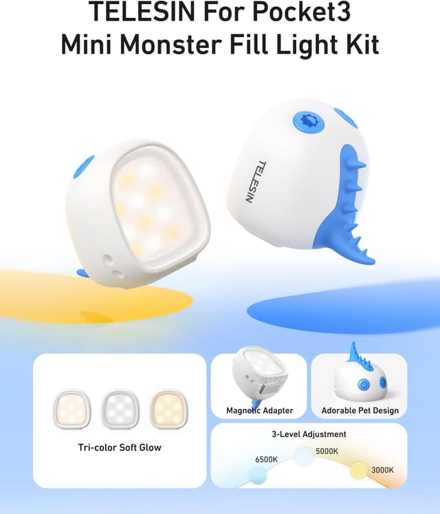 Thumbnail 1 de TELESIN Mini-Monster Fülllicht 12h