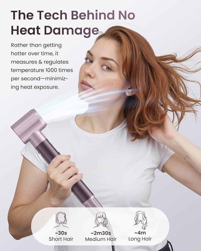 Detalle 2 de MESCOMB Dual Voltage Hair Dryer Brush 5‑in‑1 ✈