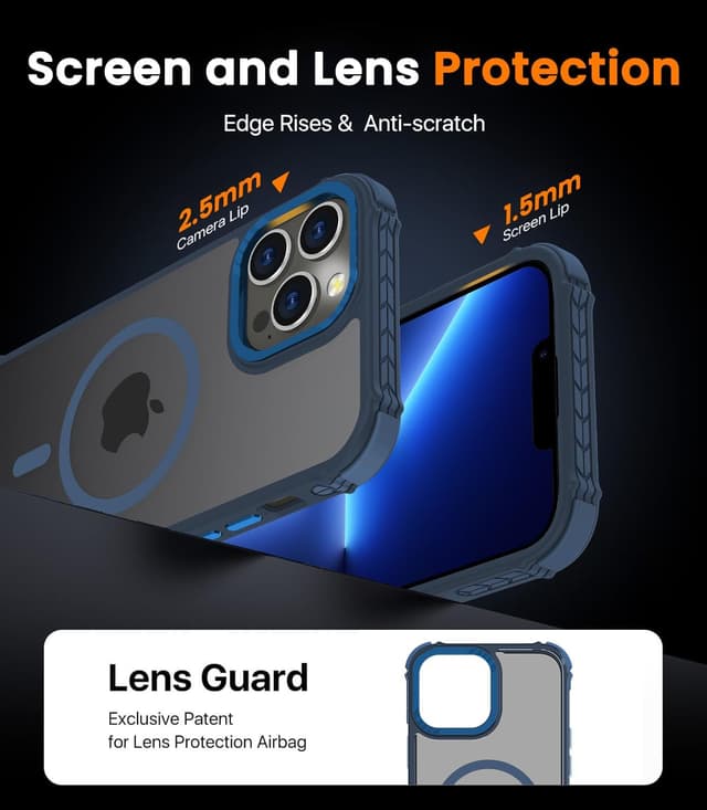 Thumbnail 6 de DEERLAMN Strong Magnetic Case for iPhone 15 Pro Max (6.7-inch) with MagSafe compatibility — Forest Blue