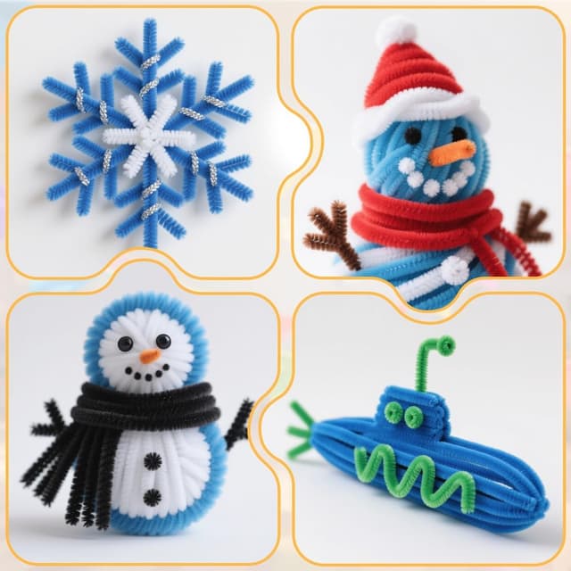 Detalle de Ainiv lot de 300 cure-pipes multicolores en chenille pour DIY et loisirs créatifs