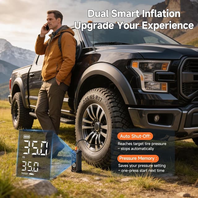 Thumbnail 6 de OlarHike Tire Inflator 150 PSI