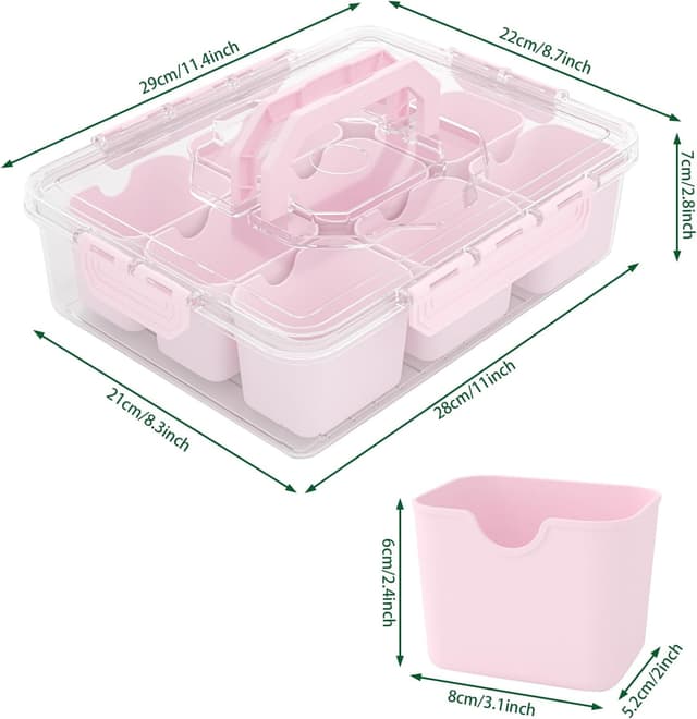 Thumbnail 4 de REBECAT 8-Compartment Snack Tray with Lid 🍽