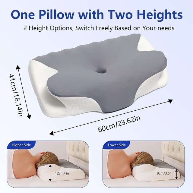 Thumbnail 5 de vicihoho Almohada Cervical 60 x 41 x 9/12 cm