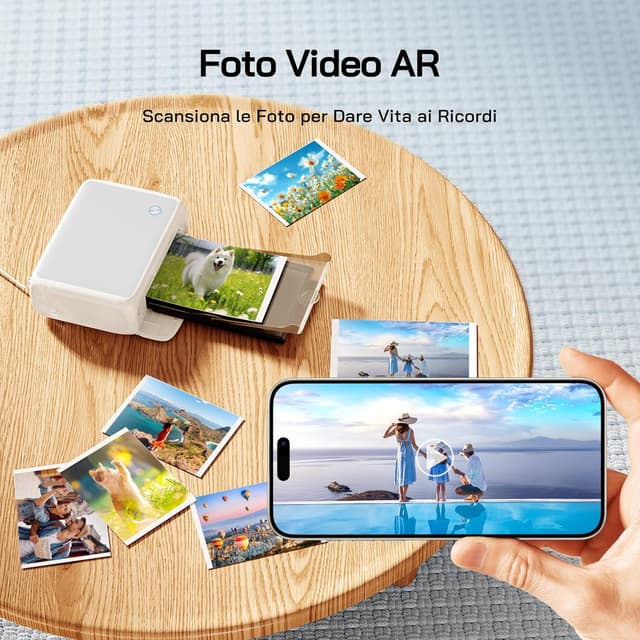 Detalle de WOLFANG stampante fotografica istantanea WiFi con app (54 fogli formato 4x6)
