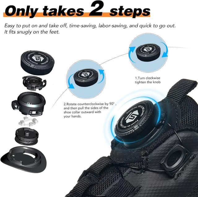 Detalle de Scarpe antinfortunistiche S3S uomo/donna impermeabili ESD con punta in acciaio e lacci rapidi