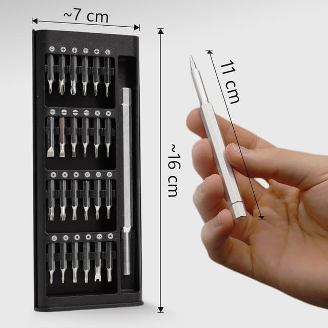 Detalle de Set Cacciaviti di Precisione 24 in 1 con punte magnetiche per riparazioni elettronica e smartphone