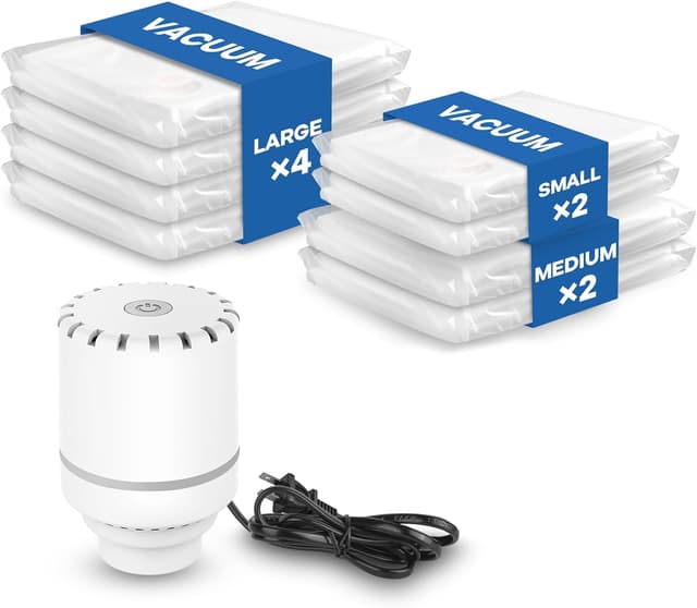 Detalle de Vacbird Bolsa Vacio Ropa 8 unidades