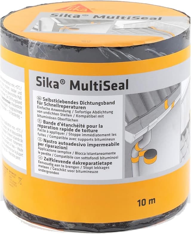 Detalle de SIKA Multiseal 10 m x 150 mm para reparación de cubiertas 🏠
