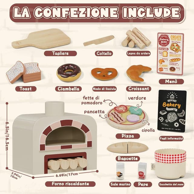 Thumbnail 5 de Lehoo Castle Cucina Giocattolo in Legno per Bambini 🍽