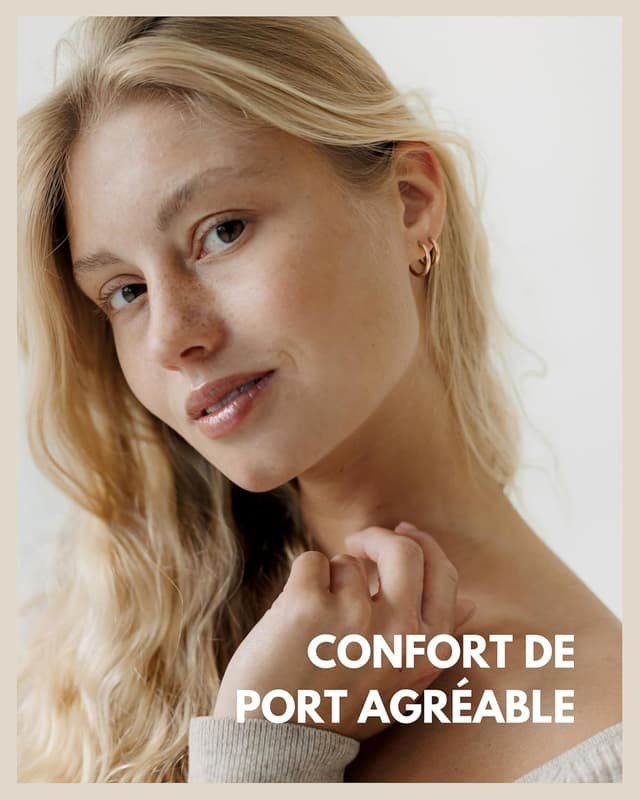 Detalle 2 de Créoles acier inoxydable 3 paires 12‑16mm