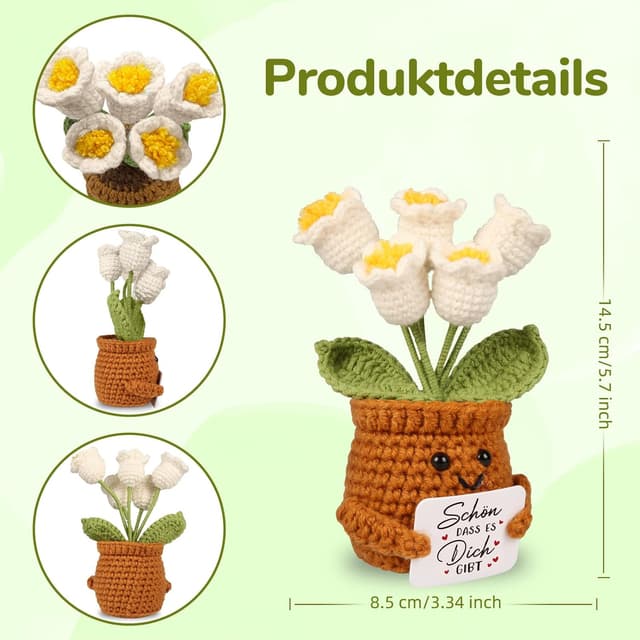 Detalle 2 de WenmthG Glücksbringer Maiglöckchen Dankeschön