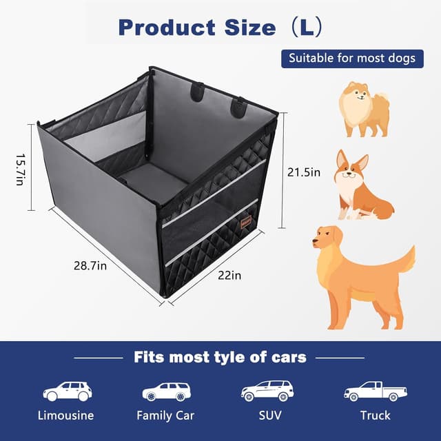 Thumbnail 5 de MIXJOY Dog Car Seat for Large Dogs