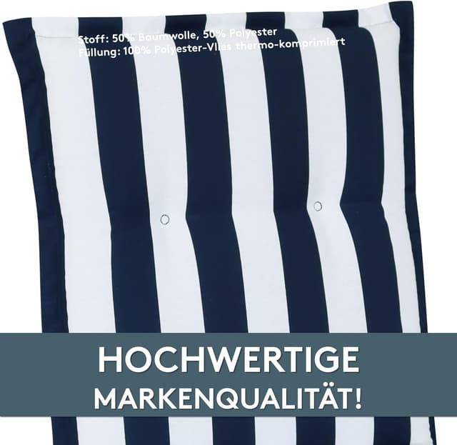 Thumbnail 6 de LILENO HOME Cojín para Tumbonas de Jardín 💺 Azul 188x60x5cm