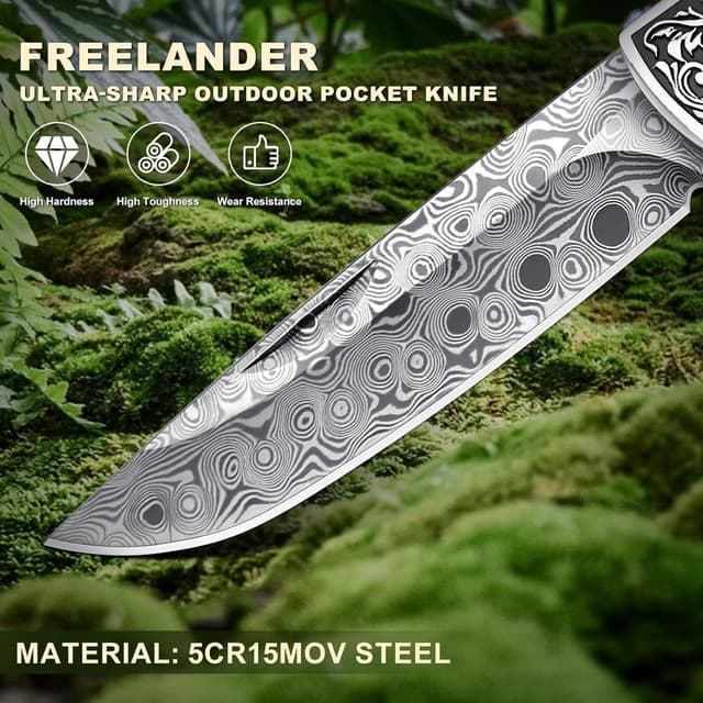 Detalle 2 de Freelander Klappmesser 7 cm Klinge aus 5CR15