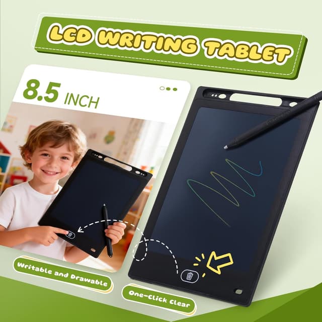 Detalle de Yeeammk Pretend Play Home Office Set for Kids (ages 3-7) with laptop, smartphone & writing tablet