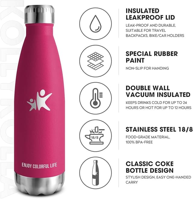 Thumbnail 1 de KollyKolla Botella Térmica 500 ml para deporte y oficina