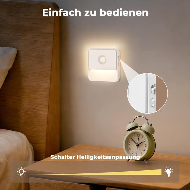 Detalle 1 de Aufladbare LED Nachtlampe mit Bewegungsmelder