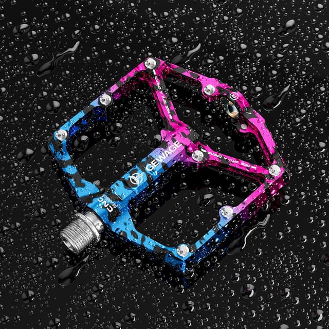 Detalle 2 de GEWAGE CNC machined flat bike pedals with removable anti-skid pins (9/16")