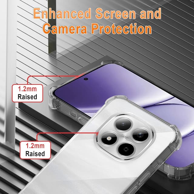 Detalle de XTCASE Coque transparente TPU avec tour de cou pour Xiaomi Redmi Note 15 Pro Plus 5G (cordon noir)