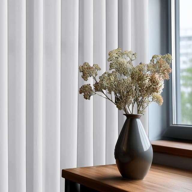 Thumbnail 5 de Deconovo 300x220 Rideau occultant blanc pâle