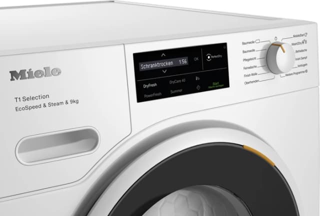 Detalle de Miele TSL 783 WP Wärmepumpentrockner – mit SteamFinish, EcoSpeed und Duftdosierung