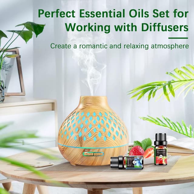 Detalle de AESHORY 6 x 10ml Fruity Essential Oils Set (Strawberry, Blueberry, Cherry, Coconut, Watermelon, Mango)