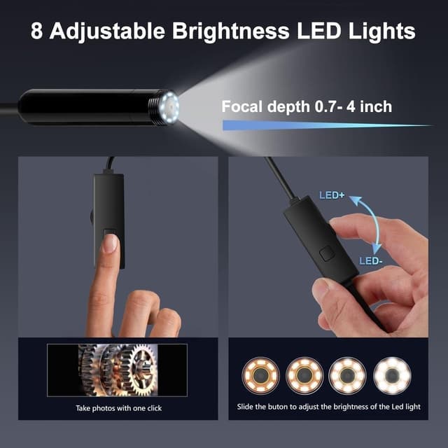 Thumbnail 3 de Endoscope Inspection Camera with Lights 1920P