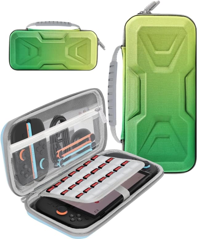 Detalle de Nintendo Switch 2 Carry Case (2025) – shockproof EVA hard case with storage for console, accessories & game cards