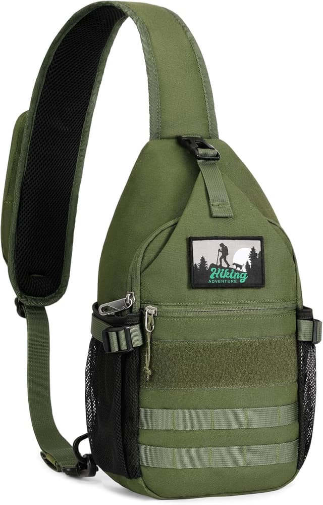 Imagen de HALOVIE Brusttasche Anti-Diebstahl Slingbag Umhängetasche Crossbody – mit RFID-Schutz und MOLLE en OfertitasTOP