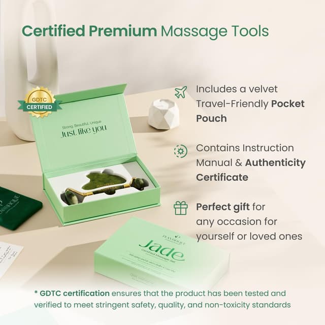 Detalle de Jade roller & gua sha set for skin