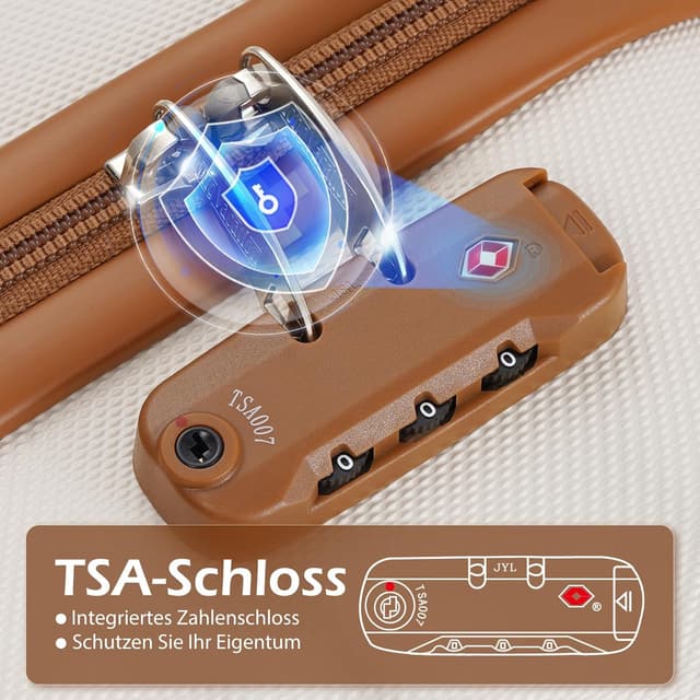 Thumbnail 3 de Coolife Hartschalen-Koffer Trolley Blau